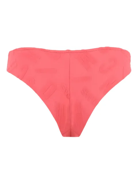 Moschino logo-embossed ring-detail bikini bottom