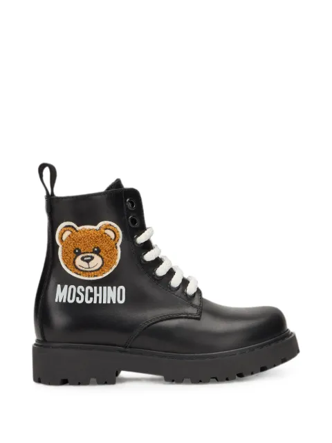 Moschino logo-print boots