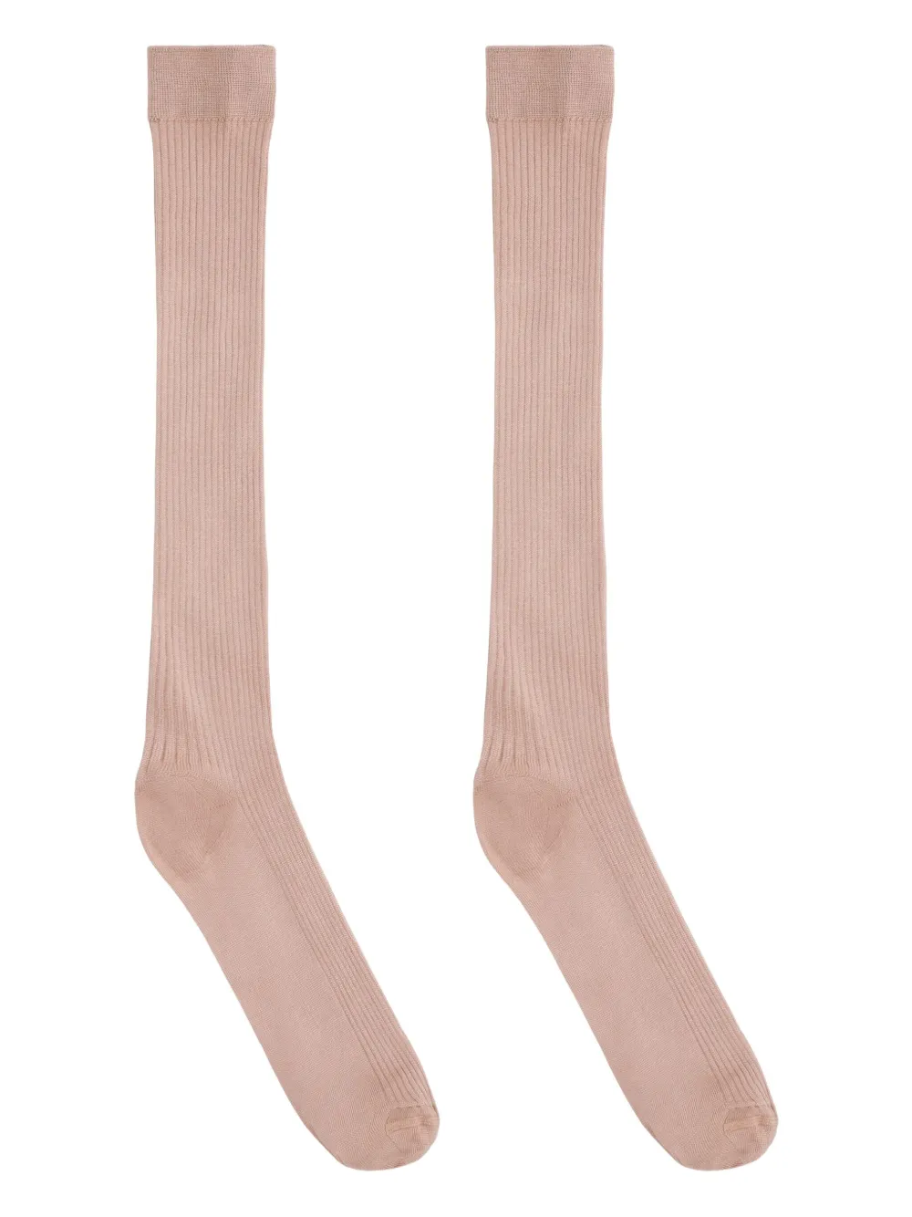 Red Valentino Ribbed Knee-high Socks In Pink
