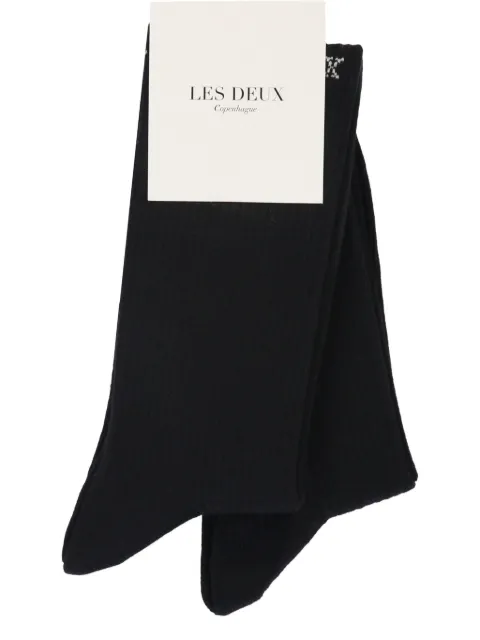 Les Deux logo刺绣针织袜套装