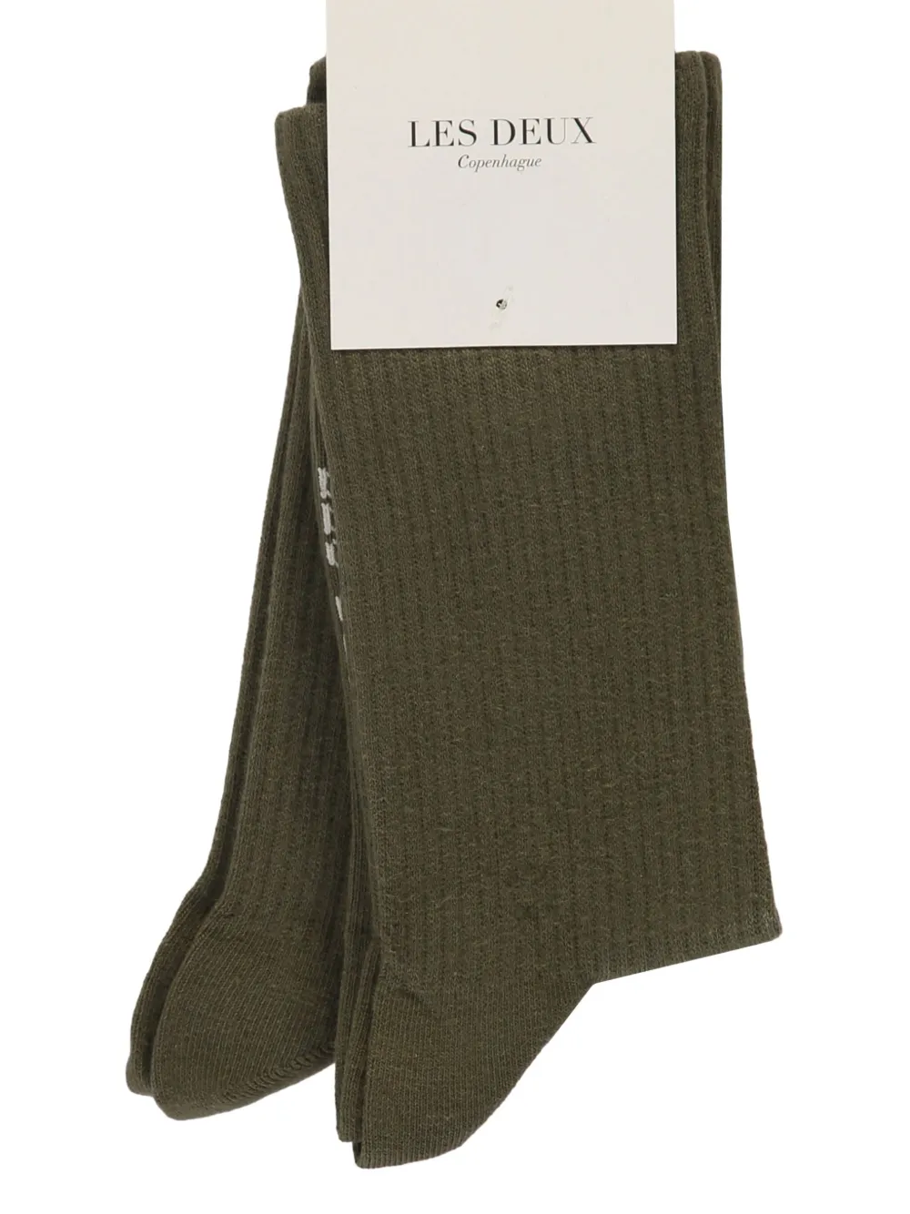 Les Deux logo socks (set of two) | Green | Image 1