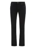 Moorer logo-patch five-pocket jeans - Black