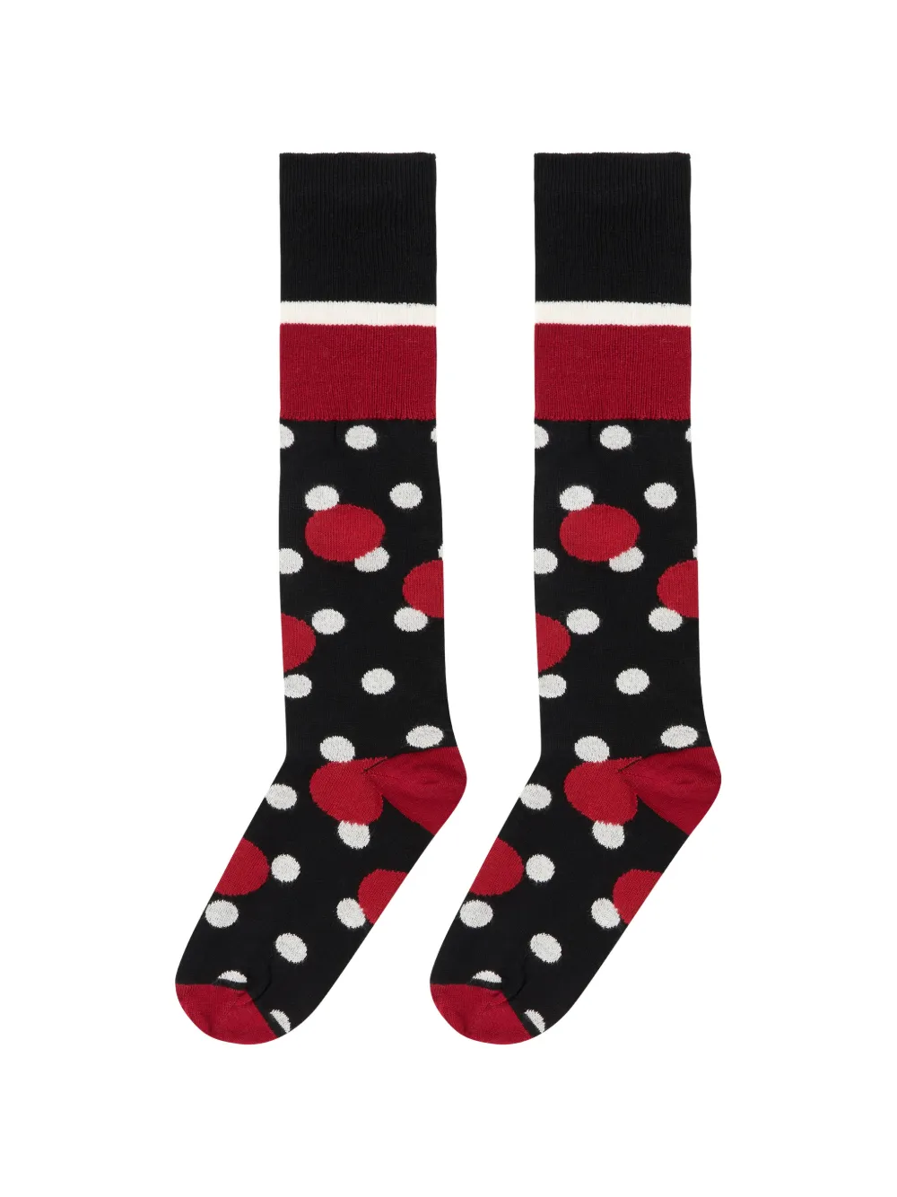 RED(V) polka dot socks - Nero