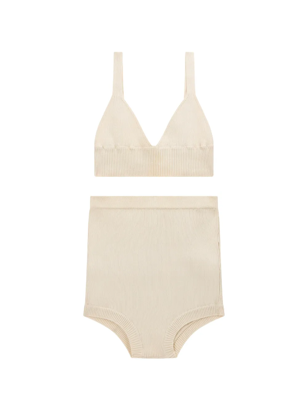 Valentino Garavani ribbed briefs bra set · S