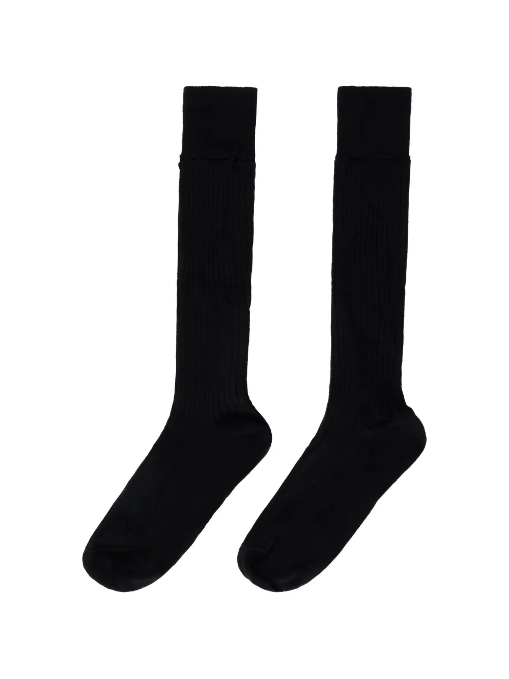 RED(V) ribbed socks - Schwarz
