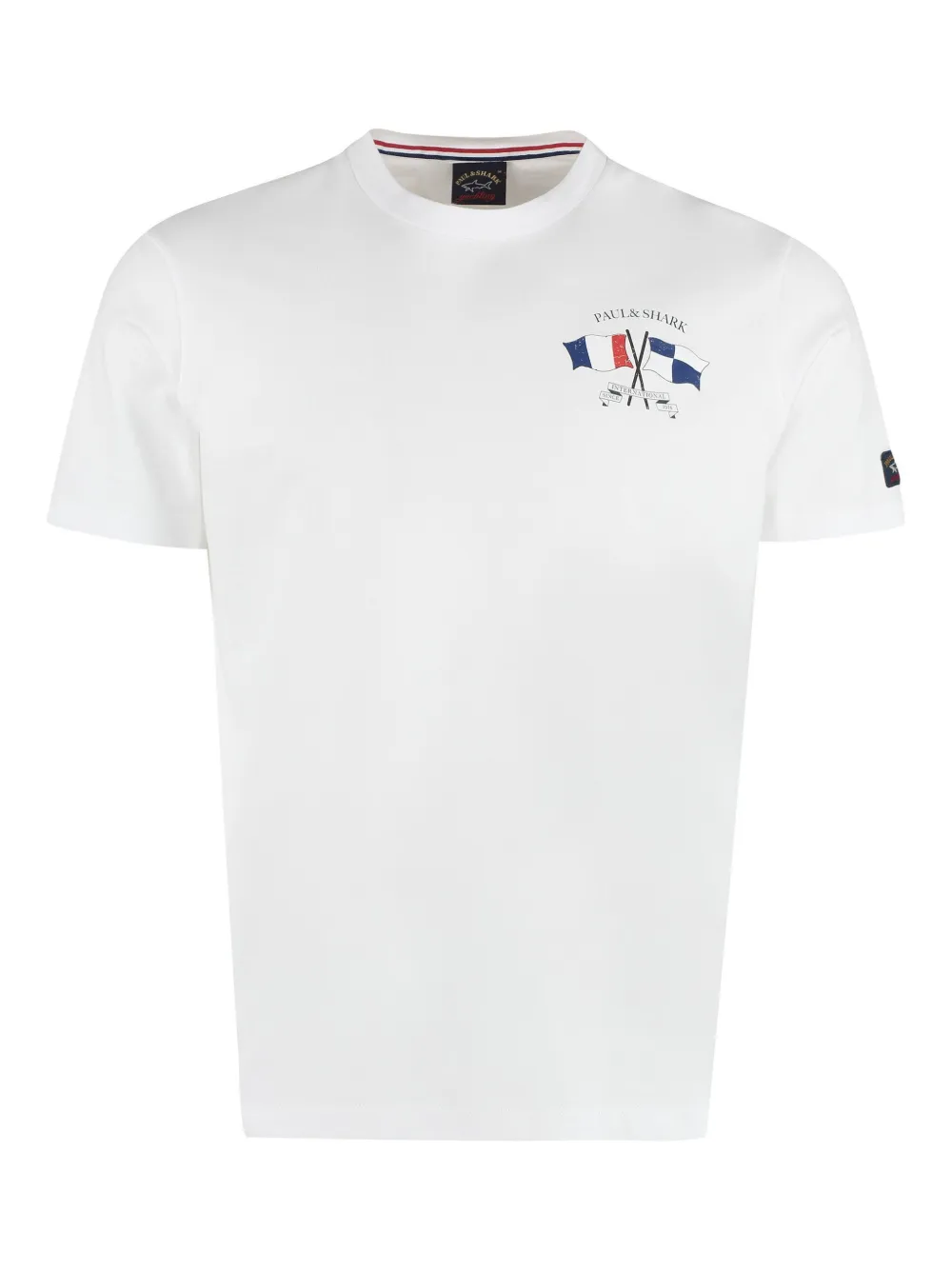 Paul & Shark Katoenen T-shirt met logoprint Wit