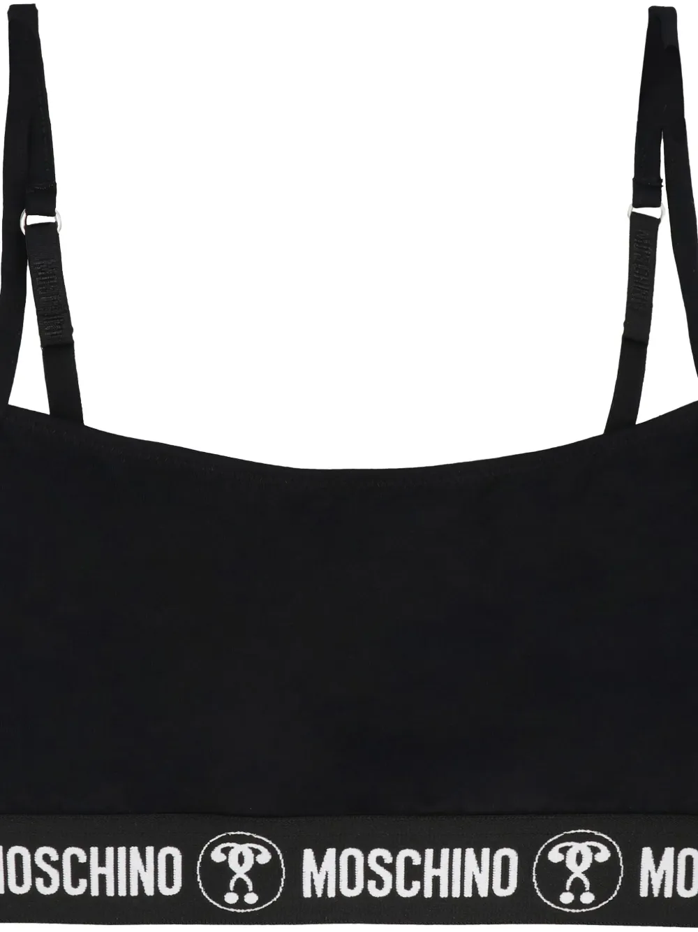 Moschino Bralette met logoband Zwart