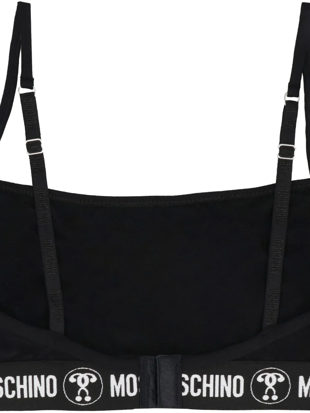 Moschino Bralette met logoband Zwart