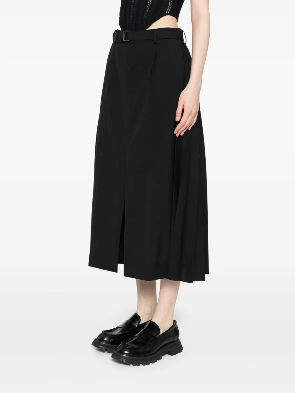 sacai geplooide rok Zwart