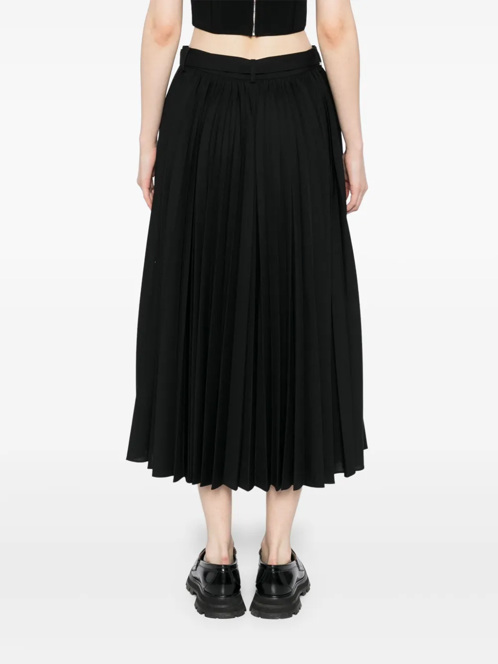 sacai geplooide rok Zwart
