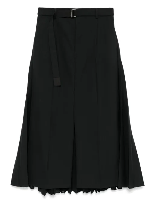Sacai jupe à design plissé - Noir - sacai - Modalova