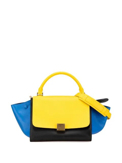 Céline Pre-Owned bolsa satchel Small Tricolor Leather Trapeze 2014