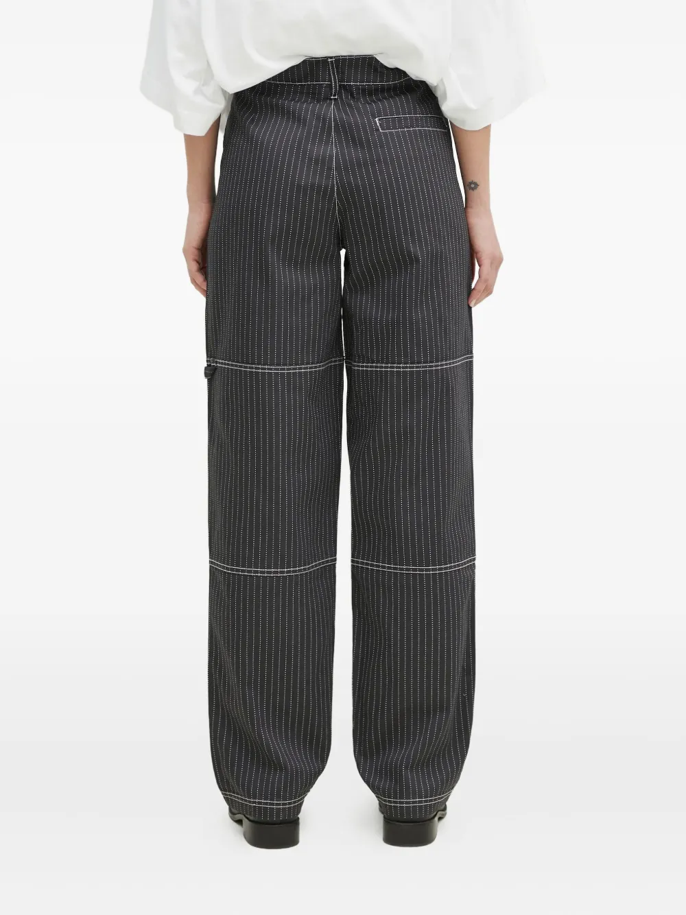 adidas Broek met krijtstreep en vlakken Grijs