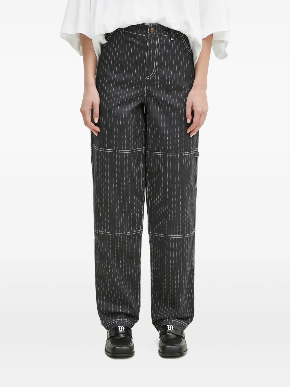 adidas Pantaloni gessati - Grigio