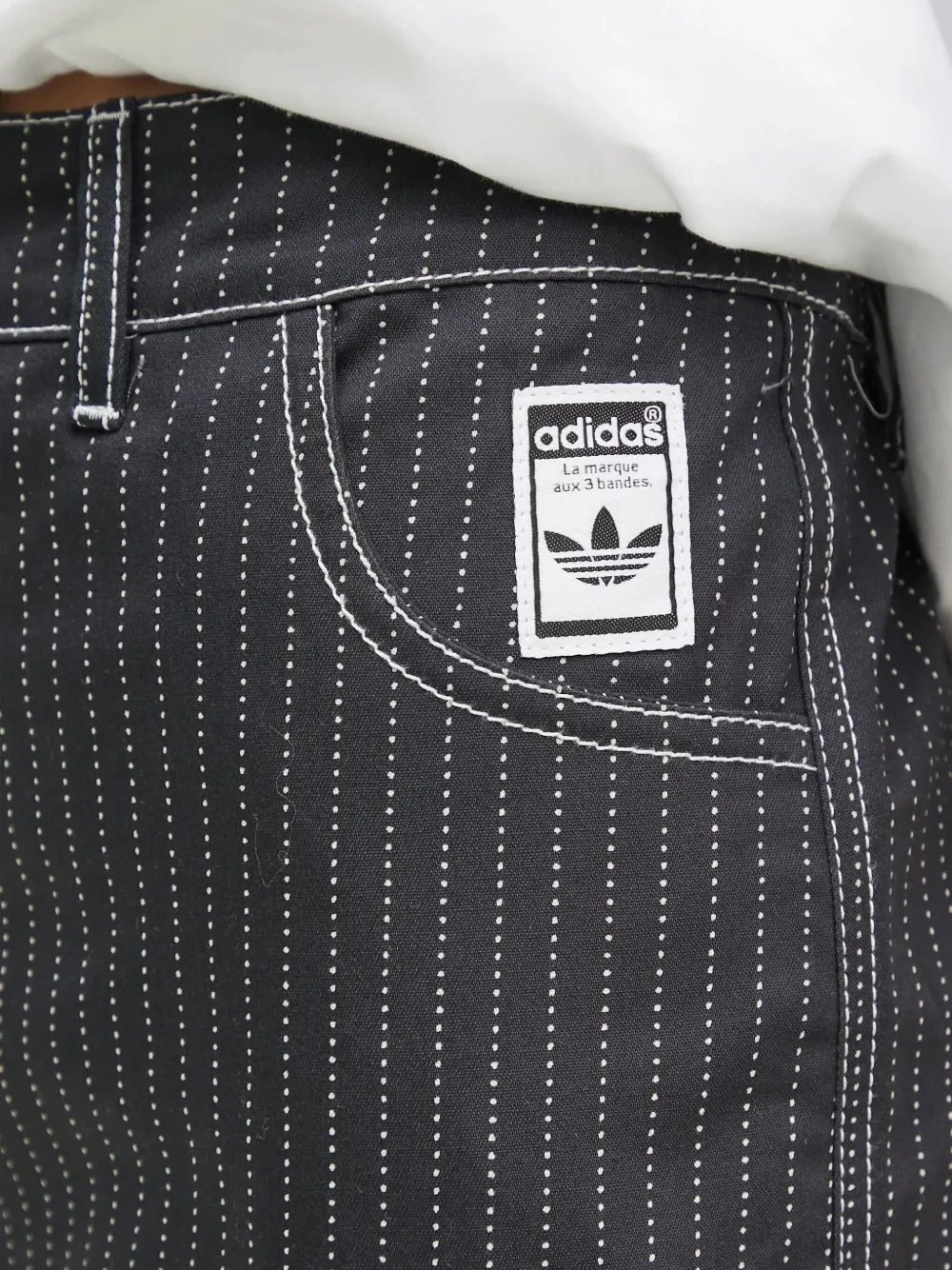 adidas Broek met krijtstreep en vlakken Grijs