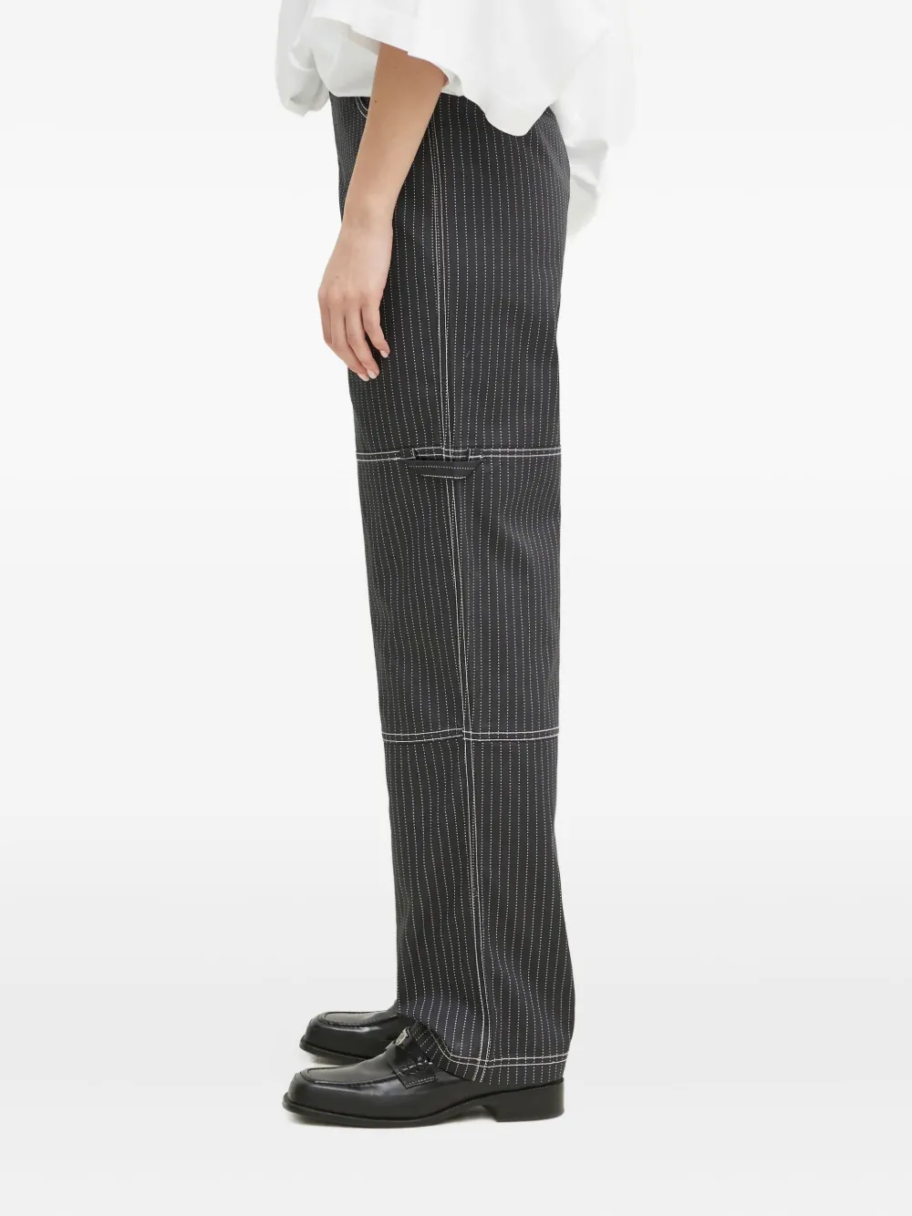 adidas Broek met krijtstreep en vlakken Grijs