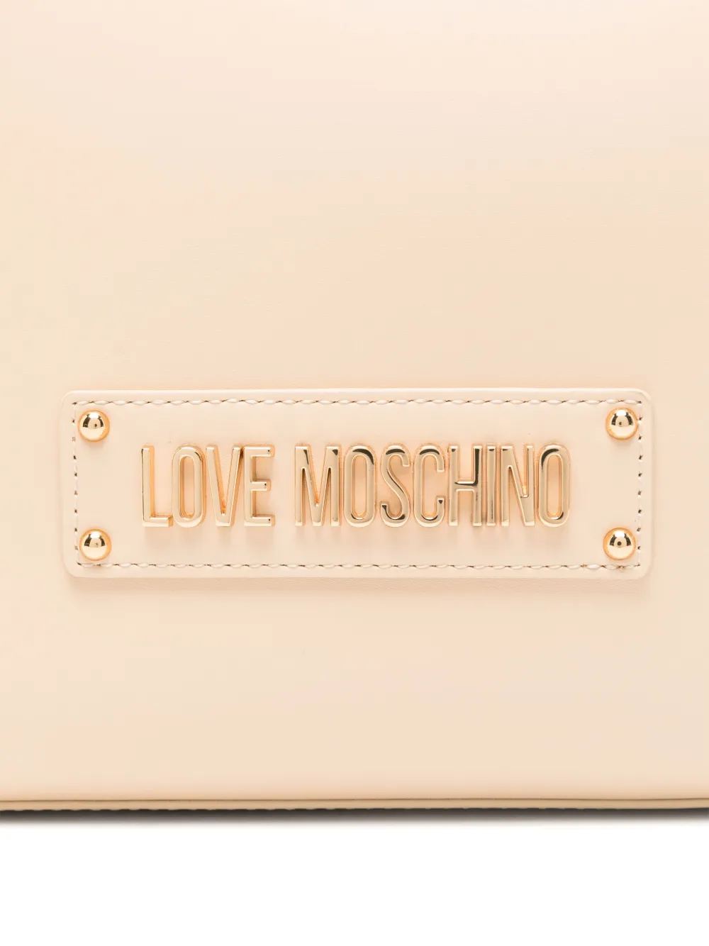 Love Moschino Heuptas met logoplakkaat Beige