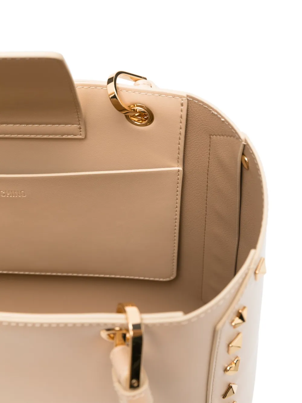 Love Moschino Heuptas met logoplakkaat Beige
