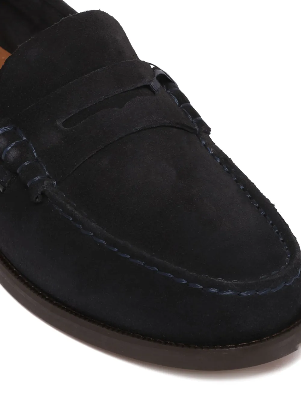 Tommy Hilfiger debossed suede loafers Black