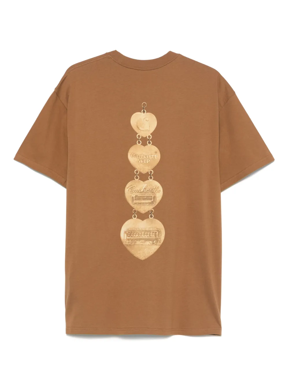 Carhartt WIP Harrt T-shirt met ketting - Bruin