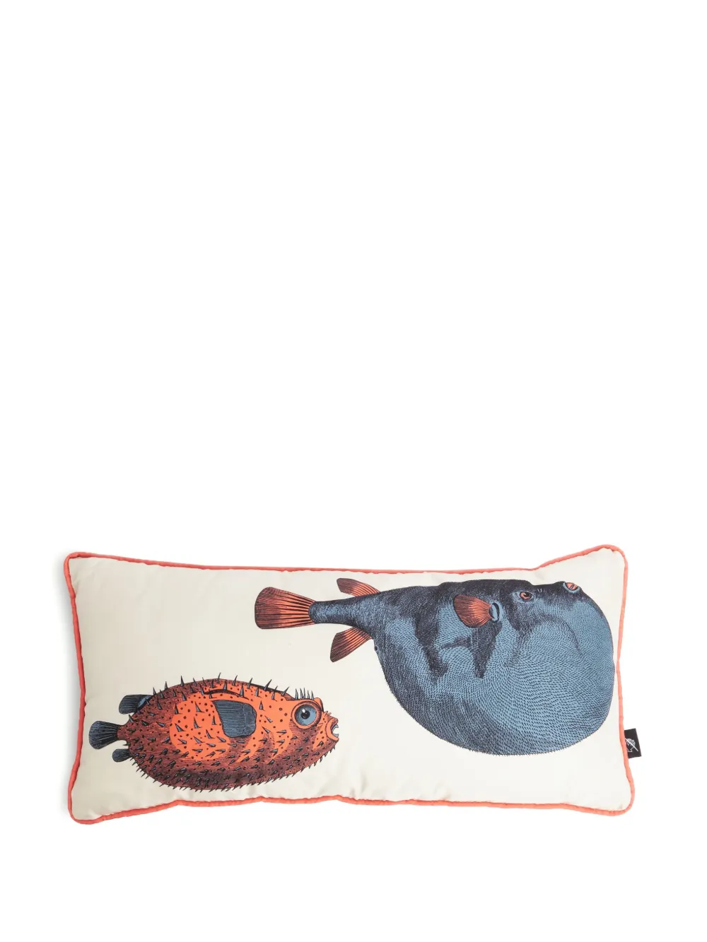Fornasetti Pesci cushion (50cm x 25cm) | White | Image 1