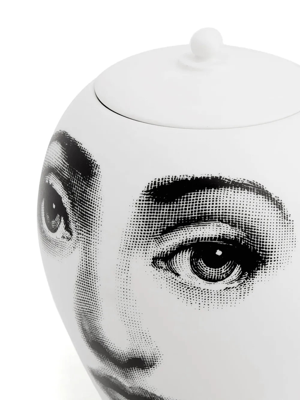 Fornasetti Buongiorno/buonanotte Vase (15cm X 9cm) In White