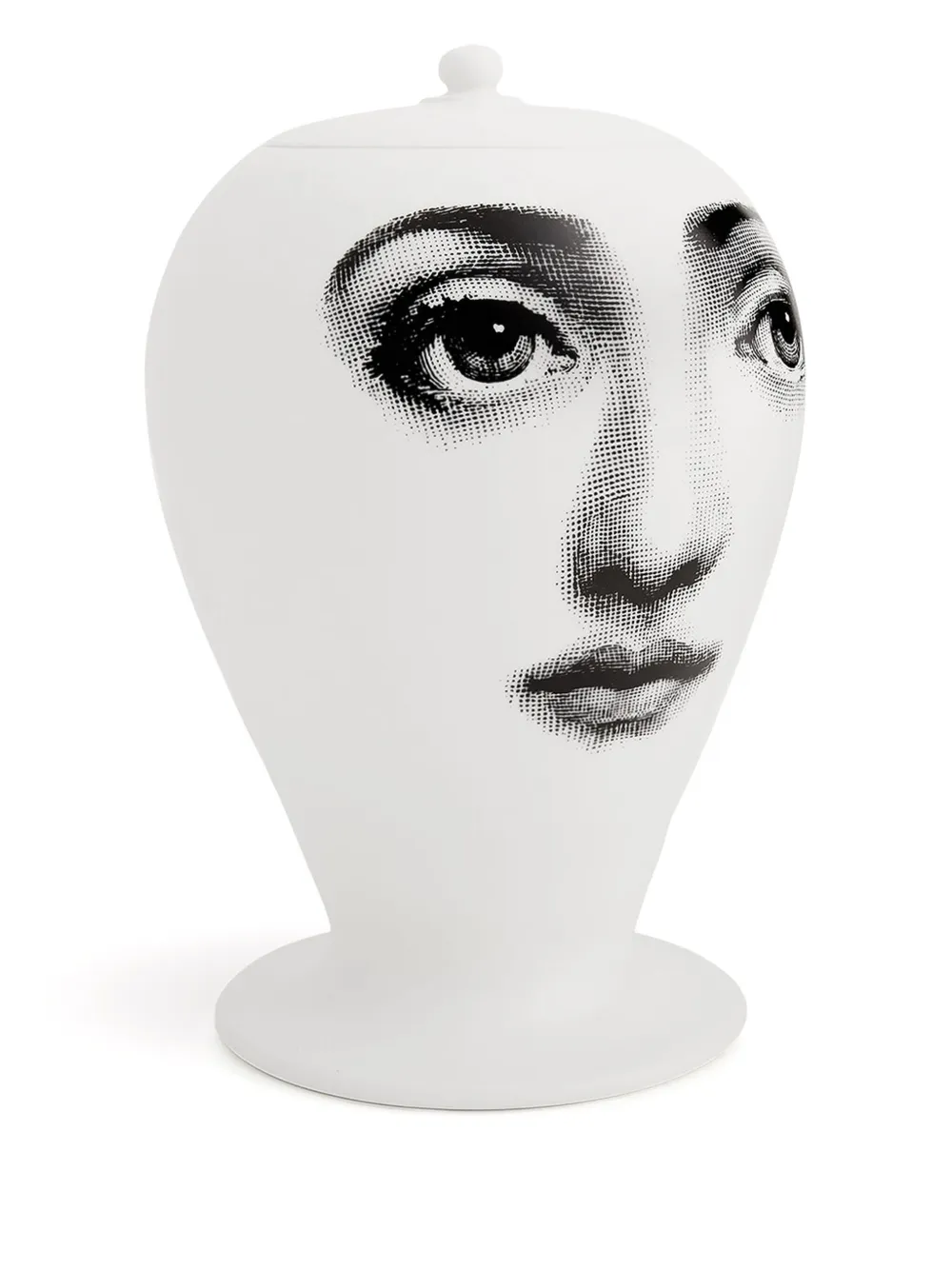 Fornasetti Buongiorno/buonanotte Vase (15cm X 9cm) In White