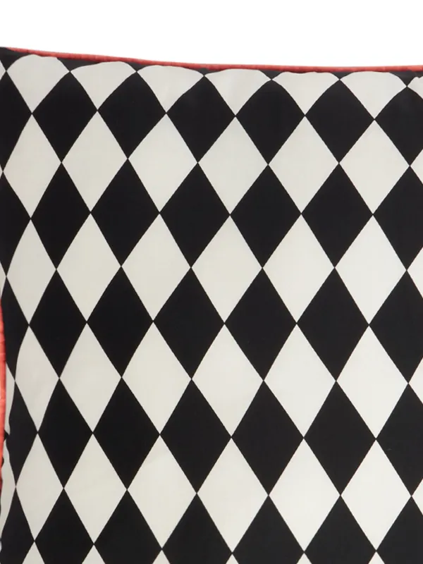 Fornasetti High Fidelity Square クッション 45cm x 45cm | ブラック