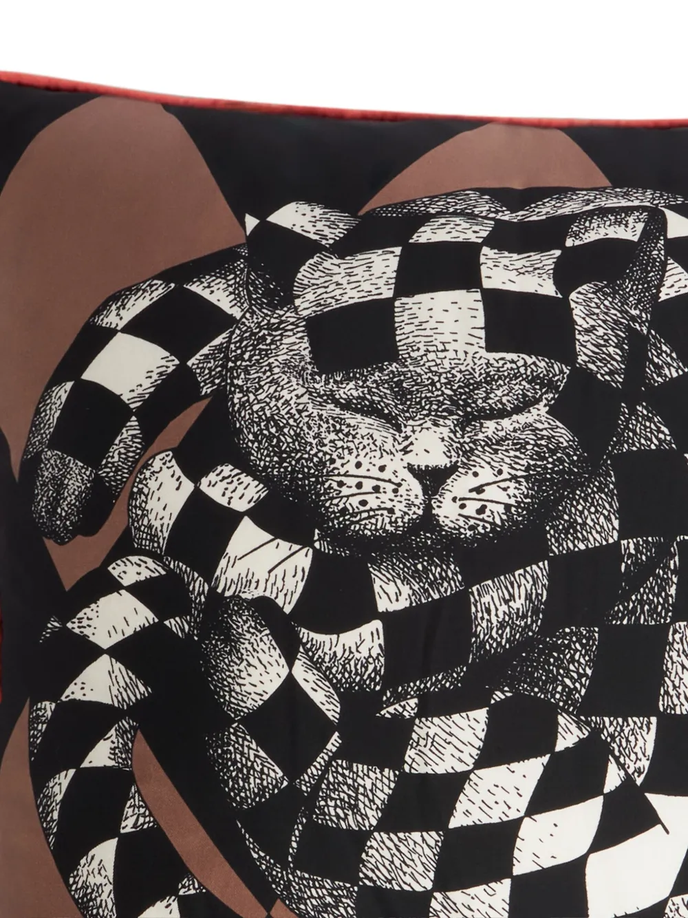 Fornasetti High Fidelity Square Cushion (45cm X 45cm) In Black