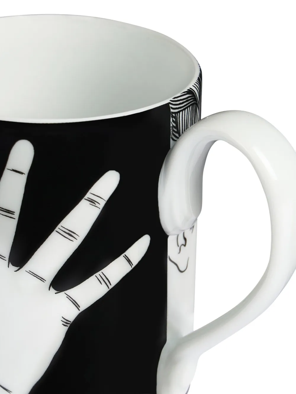Fornasetti Marameo Mug In Black