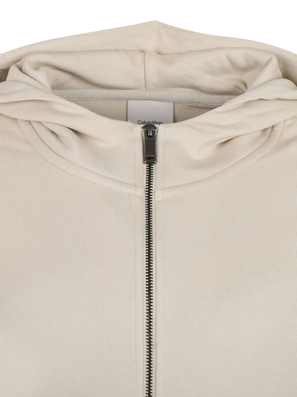 Calvin Klein Hoodie met rits Beige
