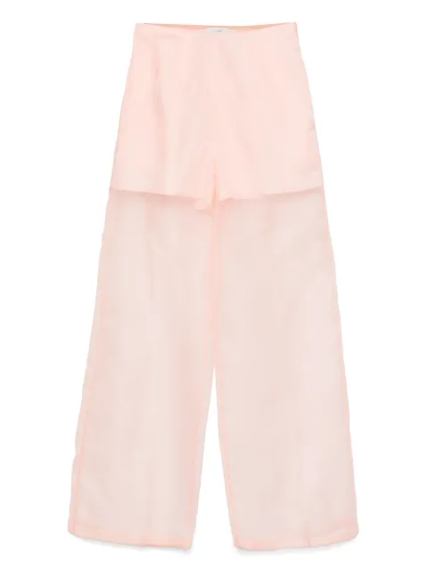 Forte Forte pantalones palazzo transparentes