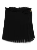 AMI Paris pleated twill mini skirt - Black