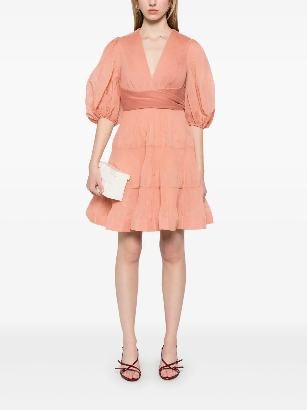 ZIMMERMANN Geplooide mini-jurk - Roze