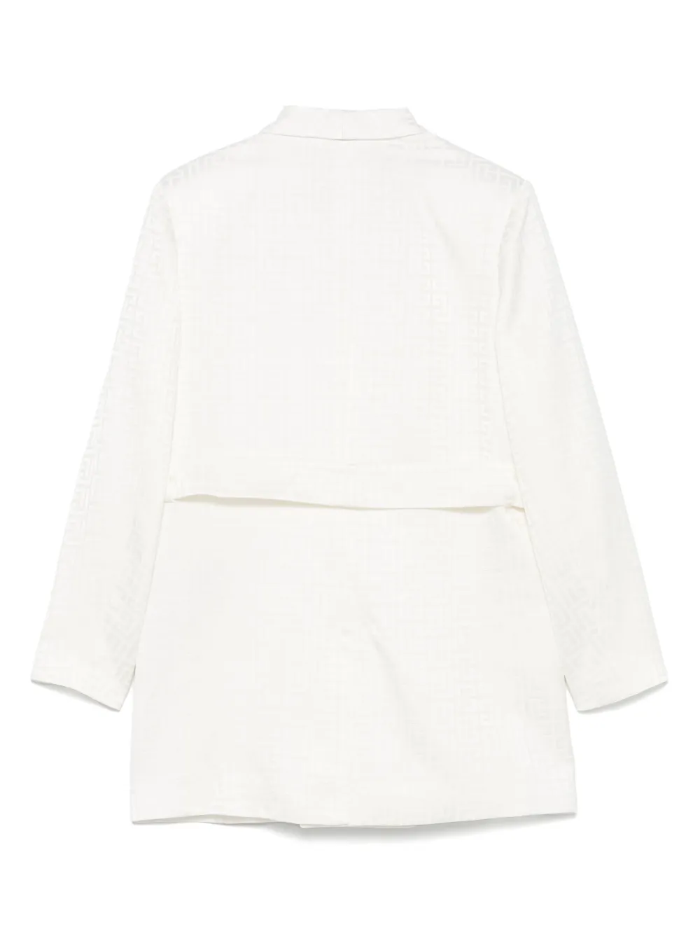 Balmain Kids Blazer met PB monogram-jacquard Wit