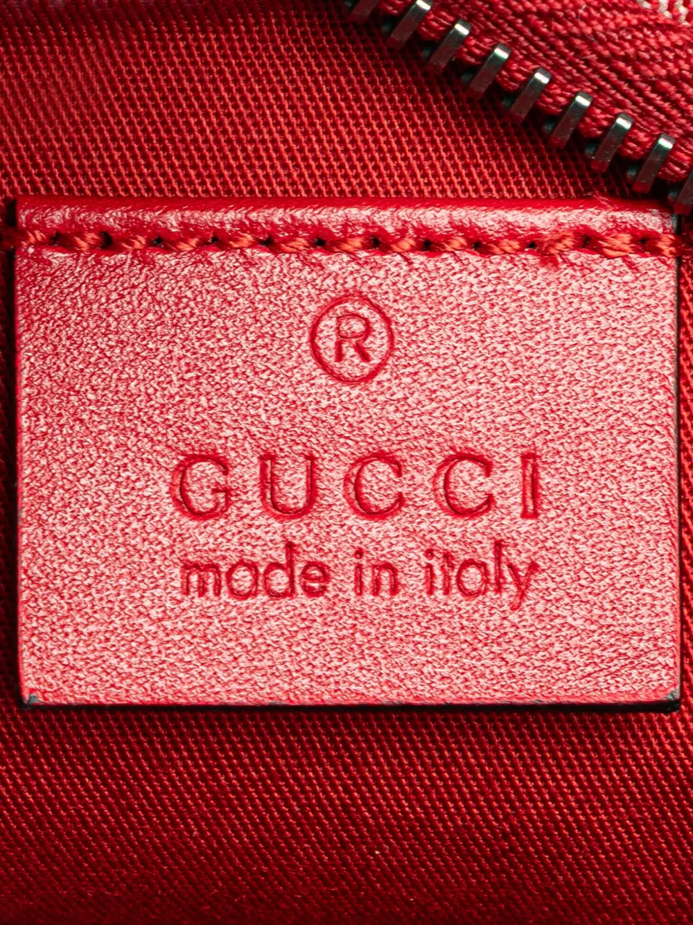 Pre-owned Gucci 2016-2024 Kids Gg Canvas Star Belt Bag In Red