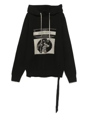 Rick Owens DRKSHDW レイヤードプルオーバーフーディ ブラック 大人気! RICK OWENS DRKSHDW レイヤード フードティー