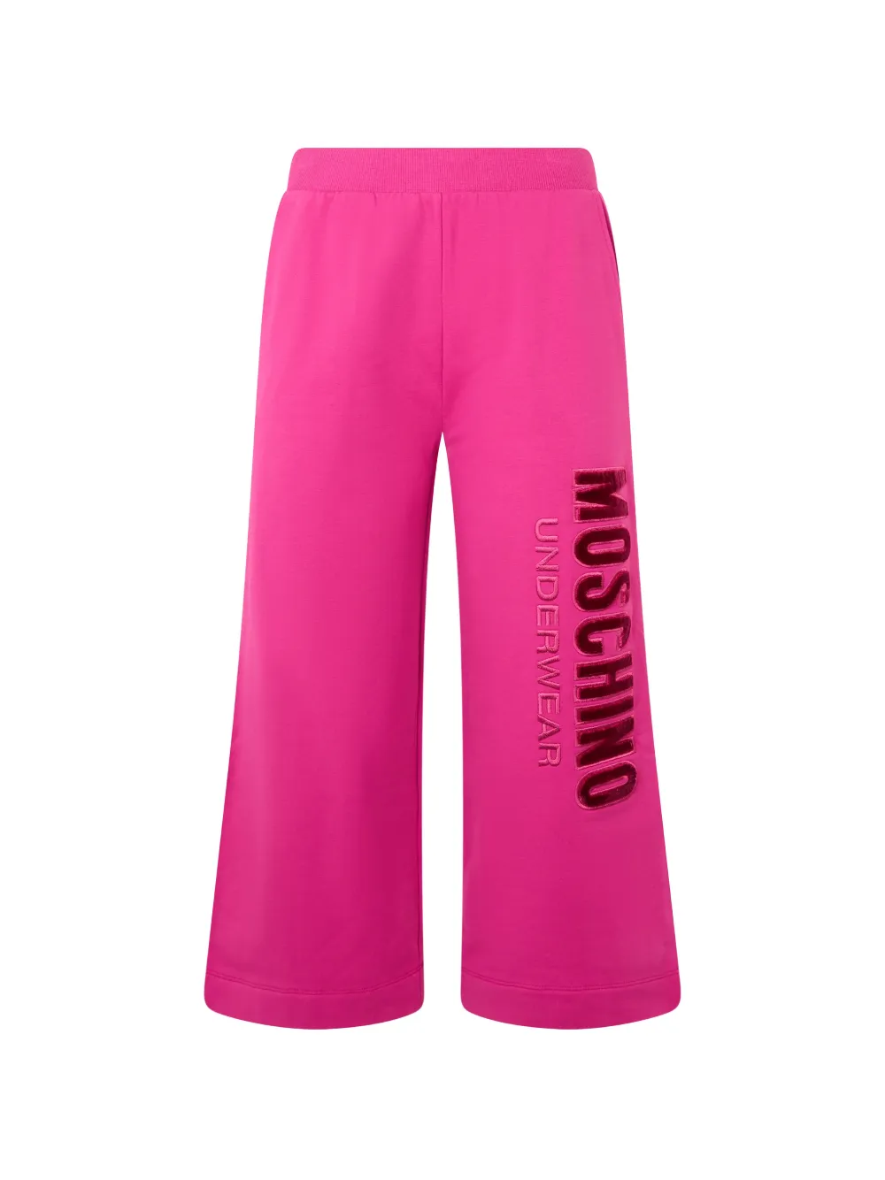 Moschino logo-print wide-leg track pants - Rosa