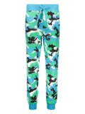 Moschino all-over print track pants - Blue