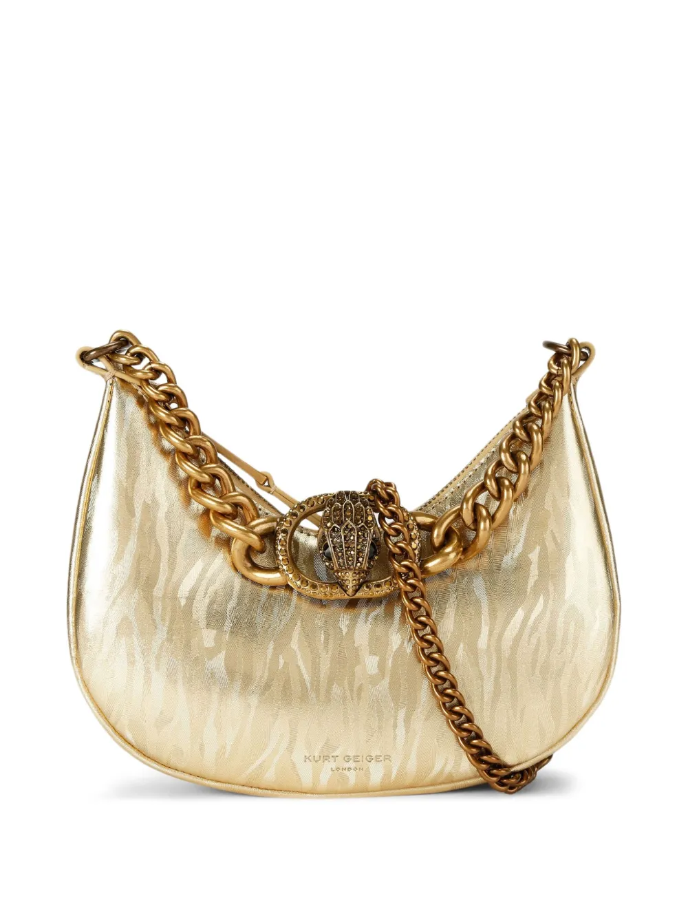 Kurt Geiger London Chelsea Hobo ショルダーバッグ - ゴールドトーン Kurt Geiger London Chelsea Hobo ショルダーバッグ - ゴールドトーン