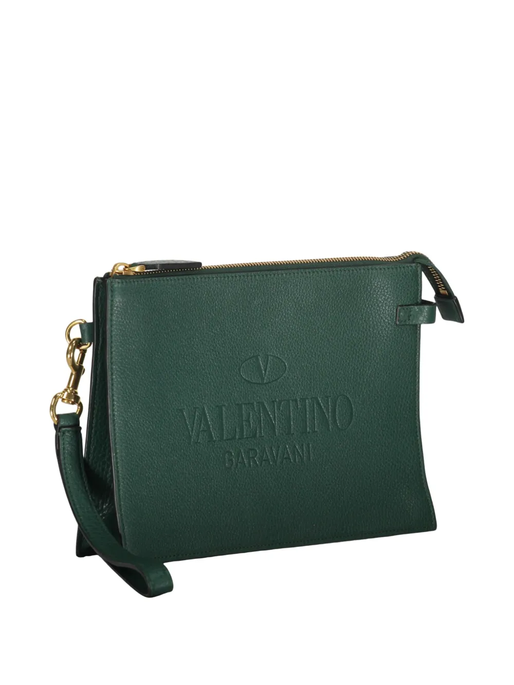 Valentino Garavani Leren clutch Groen