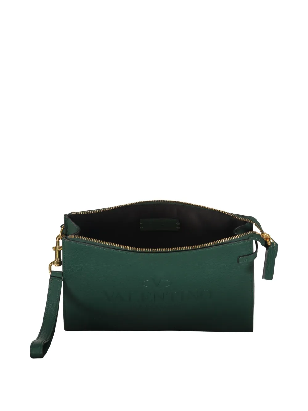Valentino Garavani Leren clutch Groen