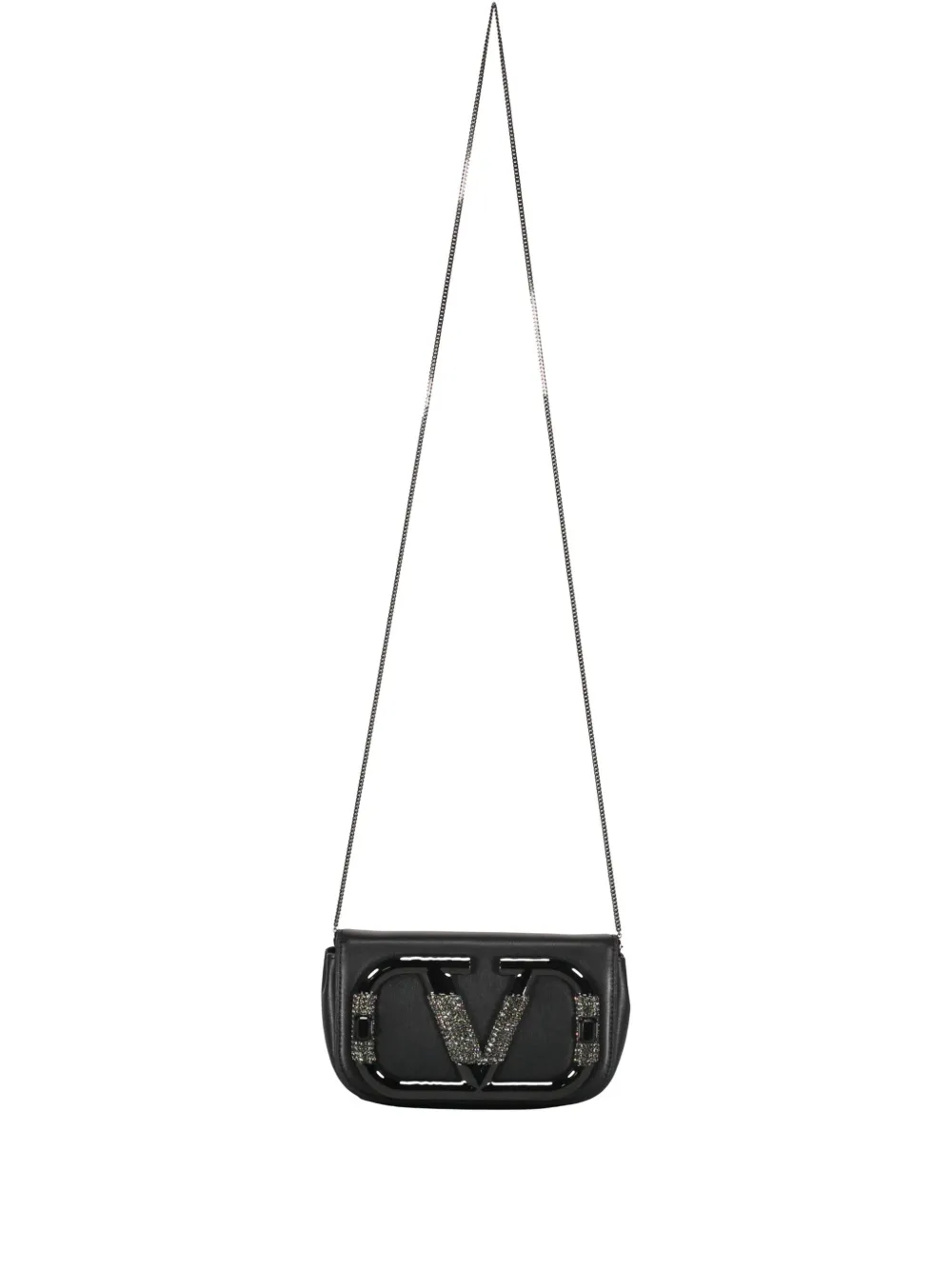 Valentino Garavani logo-embellished crossbody bag Zwart