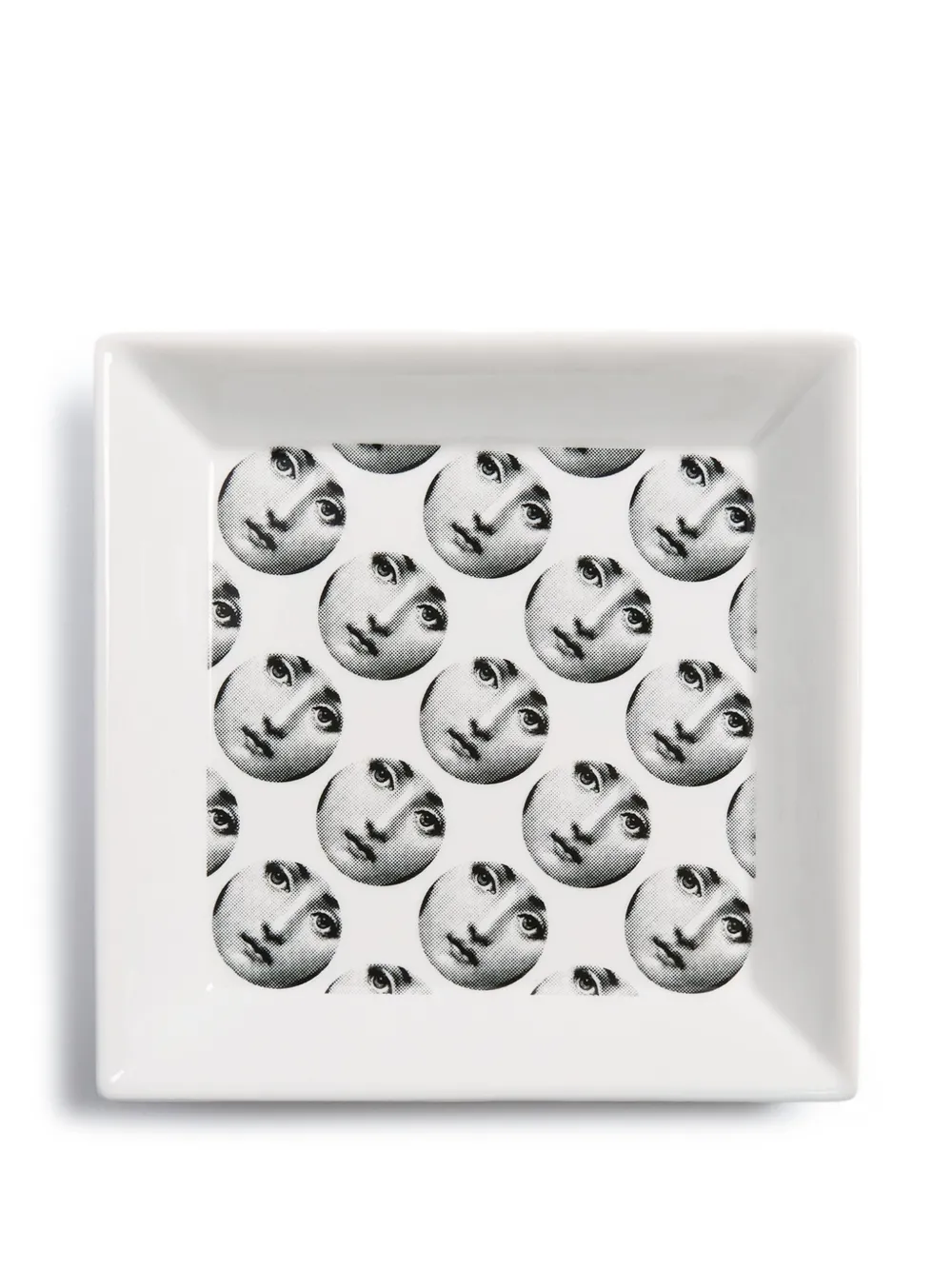 Fornasetti Tema e Variazioni n.197 square plate | White | Image 1