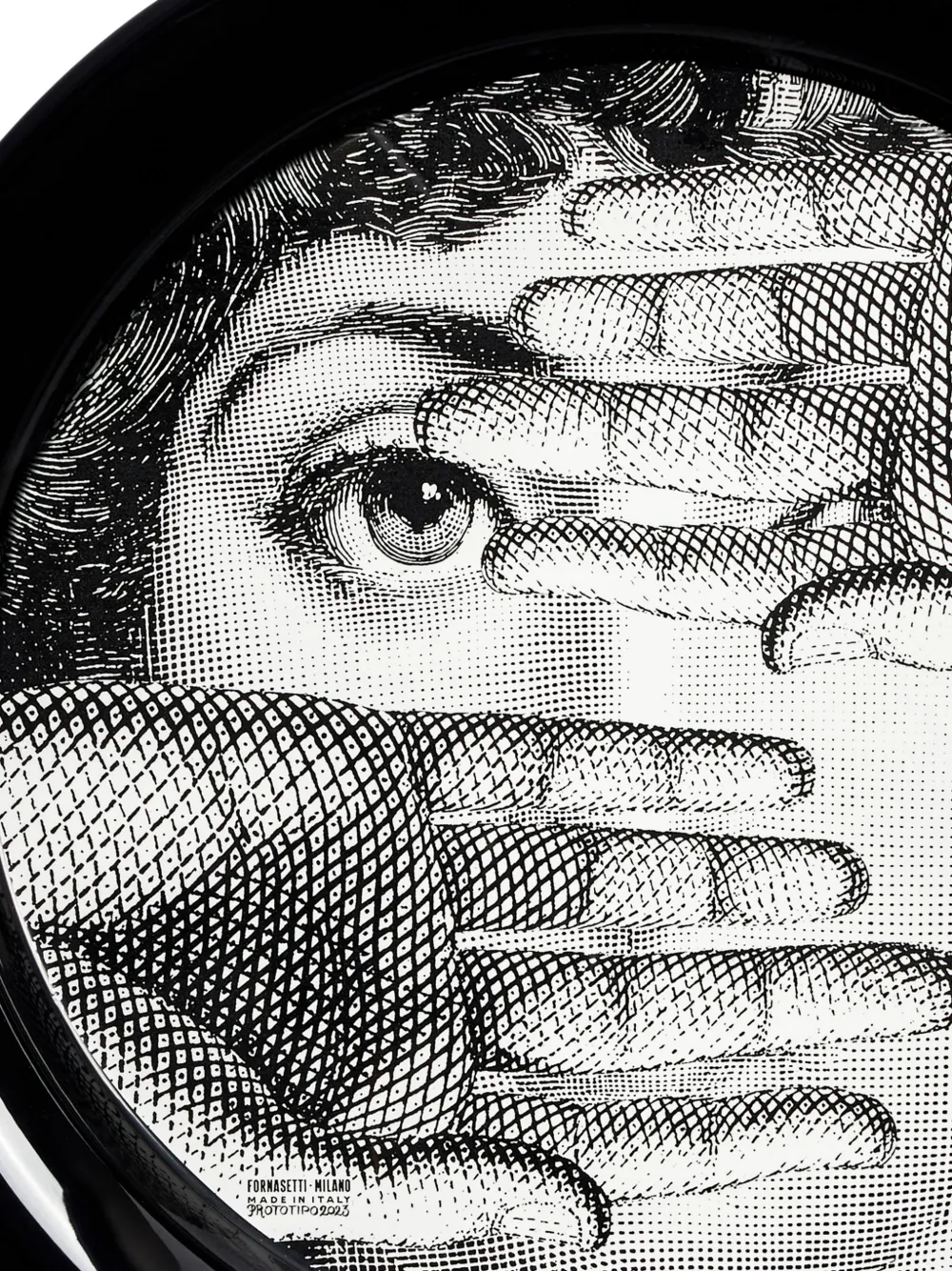 Fornasetti Tema E Variazioni N. 154 Tray (40cm) In Black