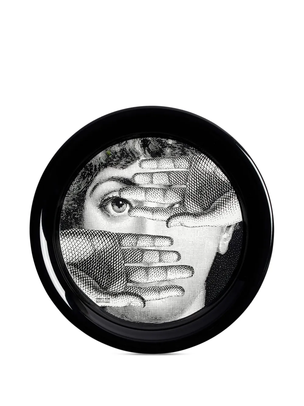 Fornasetti Tema e Variazioni n. 154 Tablett (40cm) | Schwarz | Image 1