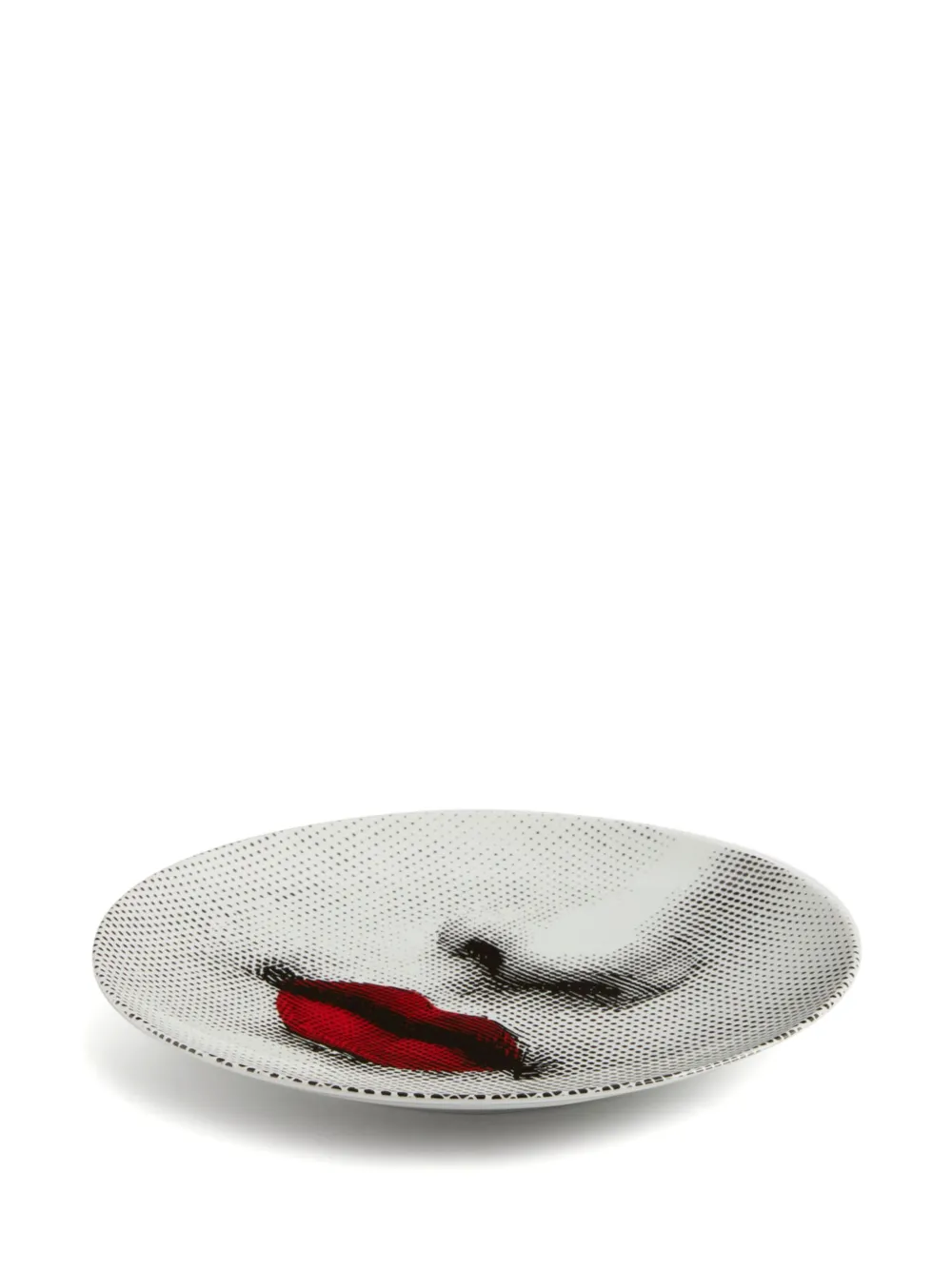 Fornasetti Tema e Variazioni n.397 Red Lips plate (26cm) | Decorative Trays & Plates | Image 2
