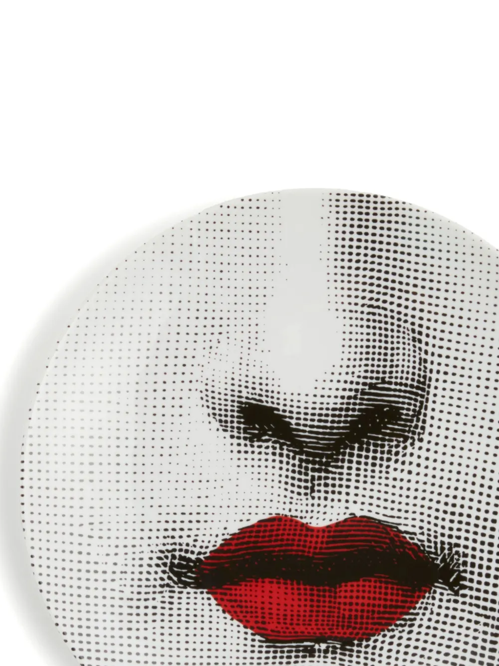 Fornasetti Tema E Variazioni N.397 Red Lips Plate In White