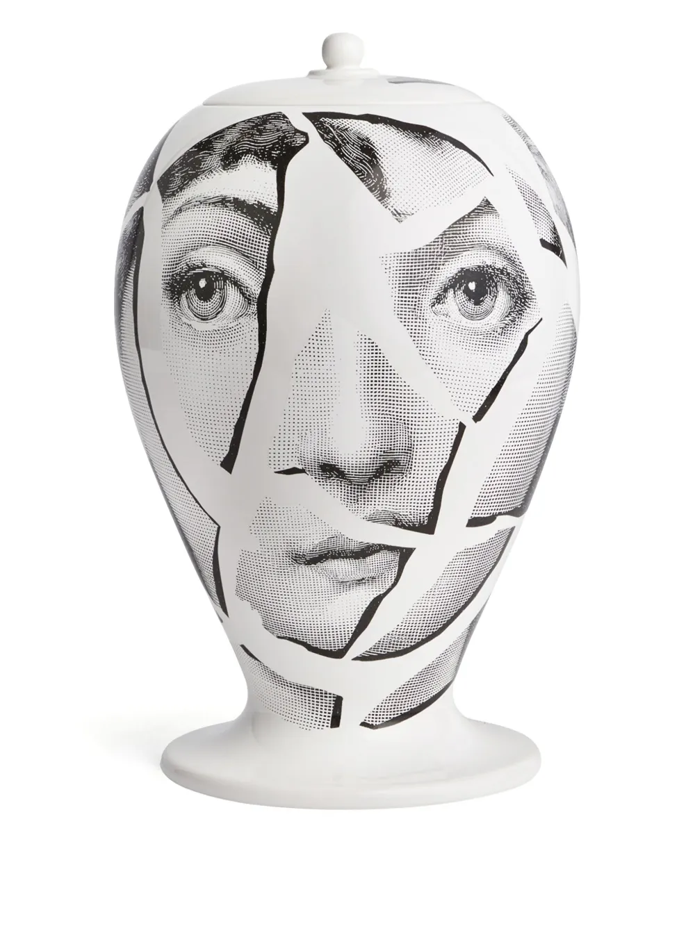Fornasetti Cocci vase (30cm x 15cm) | White | Image 1