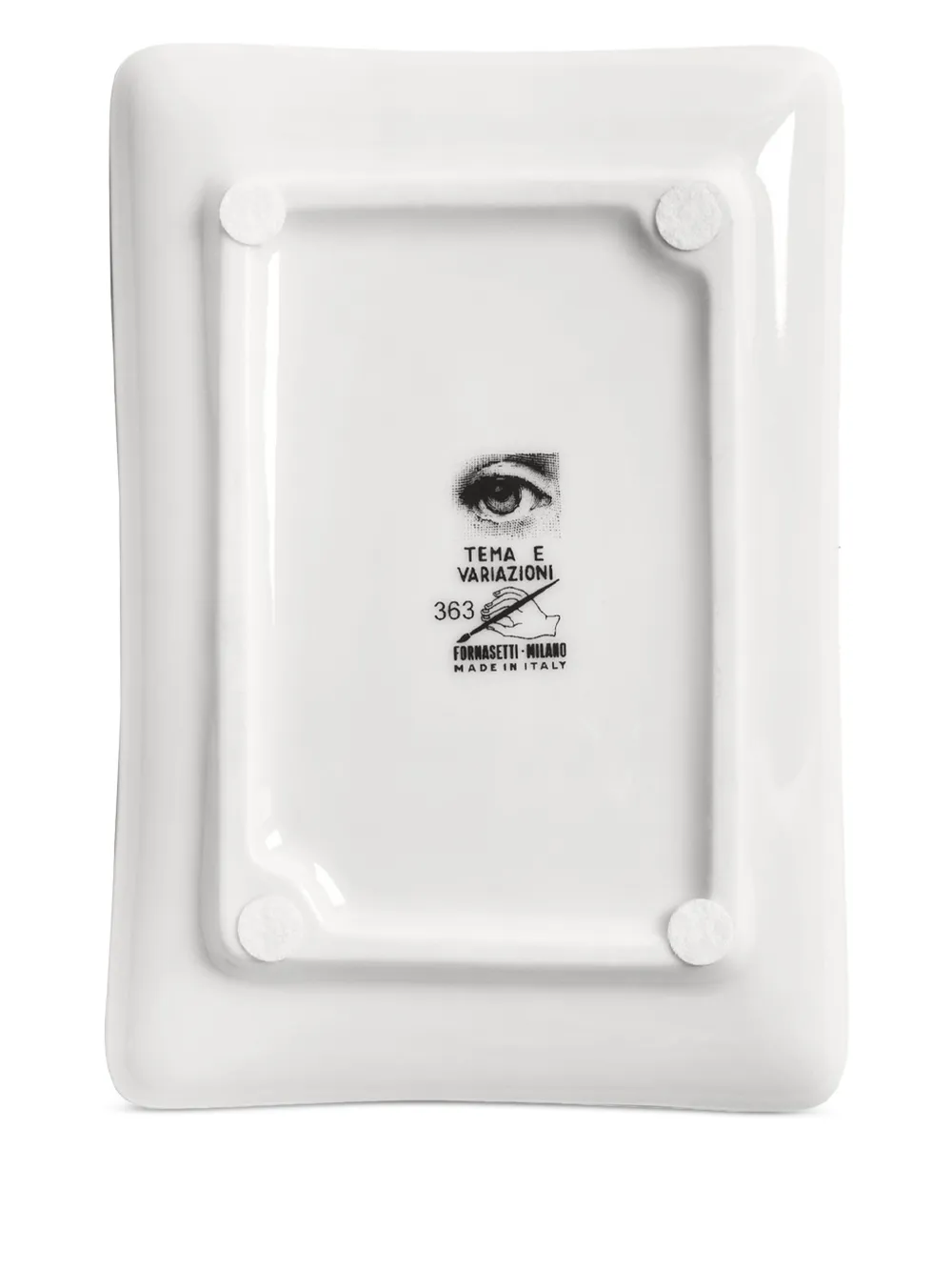 Fornasetti Tema E Variazioni N.363 Ashtray (15.4cm X 10.6cm) In Black